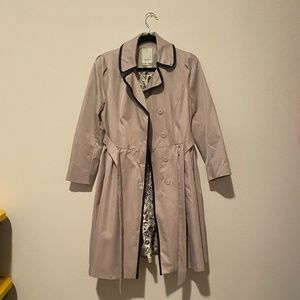 eleveness Tan Dress Style Rain Coat